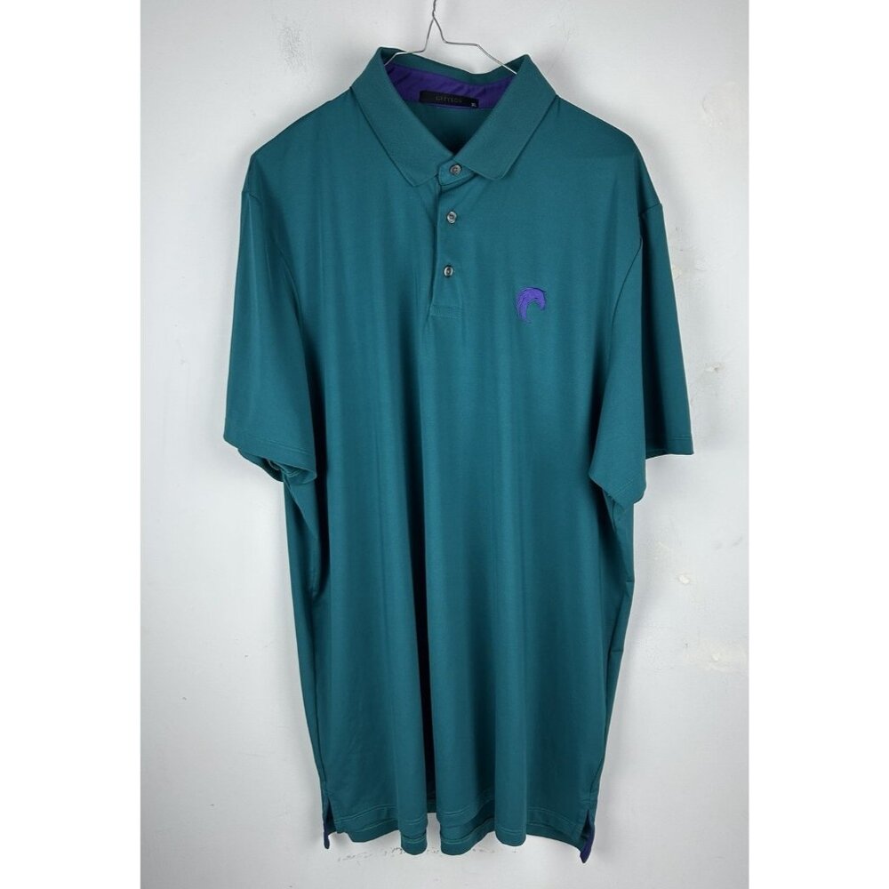 Greyson Polo Men’s XL Turquoise Blue Green Performance Golf Great Horse Logo